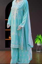 Midnight Blue Ethnic Anarkali Set